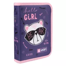 Пенал твердий Smart одинарний з двома клапанами HP-04 Hello, Girl! 533280