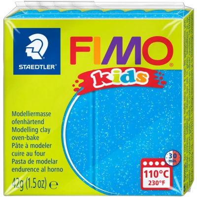 Пластика Fimo kids, Блакитна з блискітками, 42г, Fimo