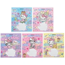 Зошит 18 арк., лінія, гібр. лак + УФ лак, Hello Kitty HK23-237 Kite