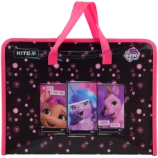 Папка-портфель на блискавці, 1 відділ., A4, My Little Pony LP22-202 Kite