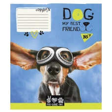 Зошит А5/36 арк кліт YES Dog my best friend, 765940