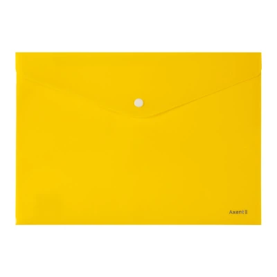 Папка на кнопці, А4, непрозора, жовта, 1412-26-А