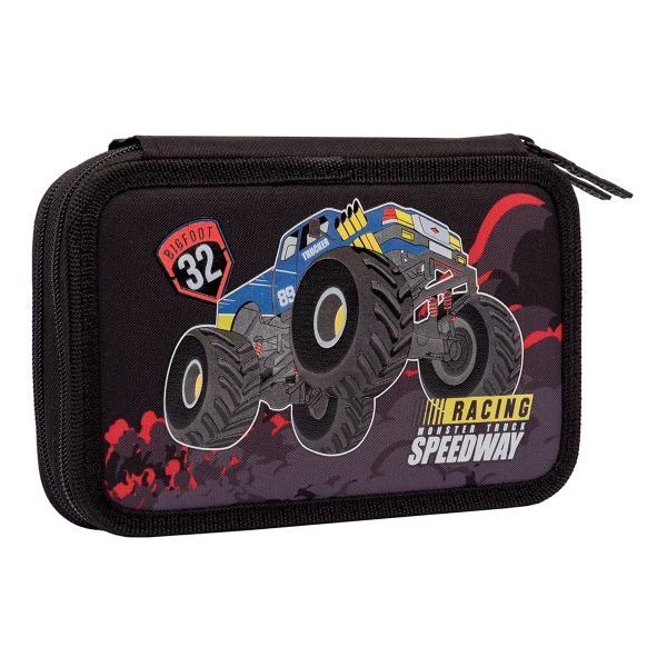 Пенал твердий 1Вересня подвійний HP-01 Monster Truck, чорний 532975