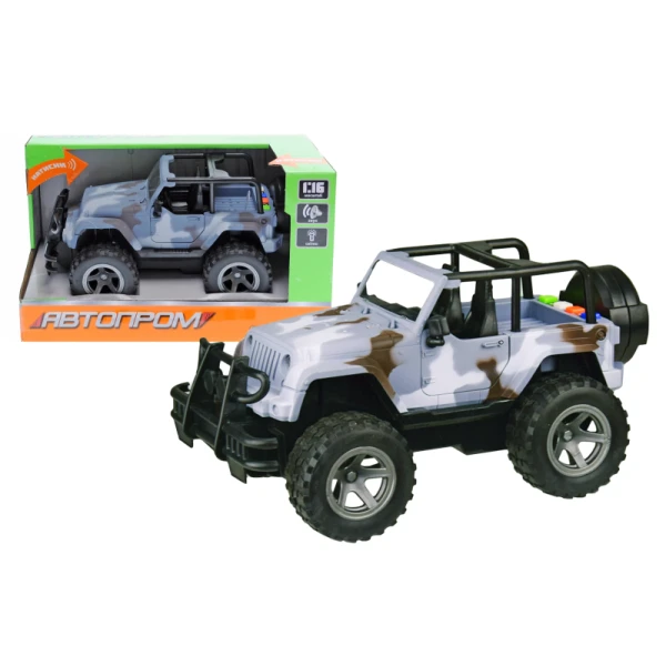 Машина 7667АВСD "Автопром" на батарейках: світло та звук, відкриваються двері, в коробці 27*14*15,5см