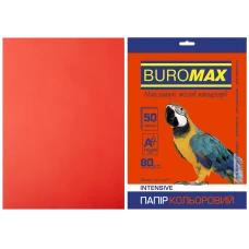 Папір кольоровий А4, 80г/м2, INTENSIV, червоний, 50арк., BM.2721350-05