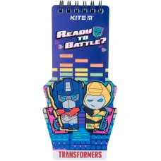 Блокнот пласт обкл., спіраль, А5, 50арк., нелінований Transformers TF22-465
