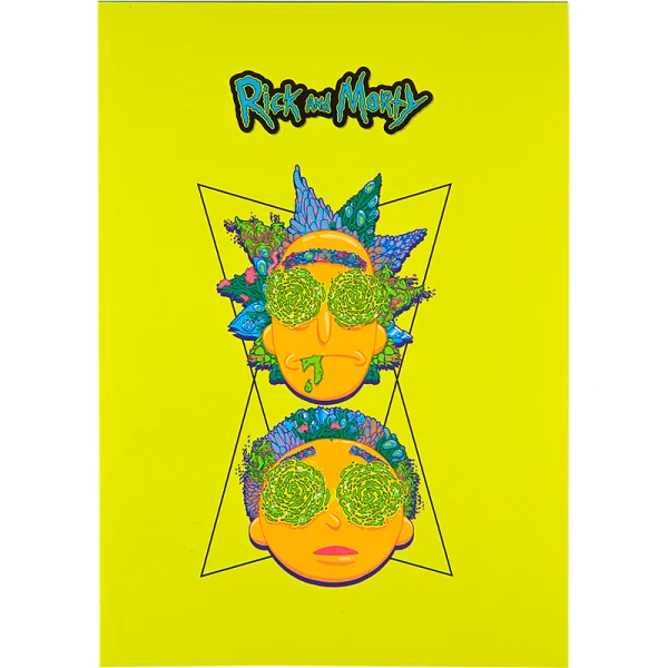 Блокнот-планшет A5, 50арк, клітинка, Rick and Morty RM22-194-2 Kite