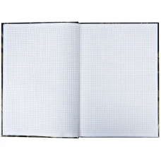 Книга записна А4, 96арк., кліт, тверда обкл., Waves, чорна 8422-561-A