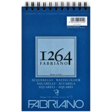 Альбом на спіралі для акварелі 1264 А5, 300г/м2, 20л, СР, 25% бавовни, Fabriano