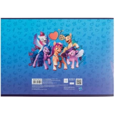 Зошит для малювання, 12 арк., скоба, УФ лак + глітер, My Little Pony LP23-241 Kite