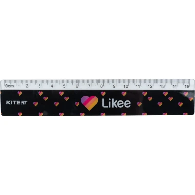 Лінійка пластикова, 15см. Likee LK22-090 Kite
