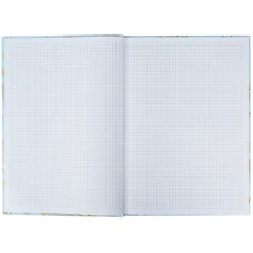 Книга записна А4, 96арк., кліт, тверда обкл., Waves, блакитна 8422-560-A