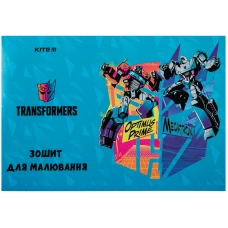 Зошит для малювання, 12 арк., скоба, УФ лак, Transformers TF23-241 Kite