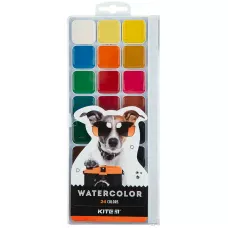 Фарби акварельні, б/п, 24 кол. Kite Dogs K23-442