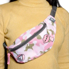 Сумка на пояс YES SP-13 "Smiley World" Military girl, 13*33*6см., 558637