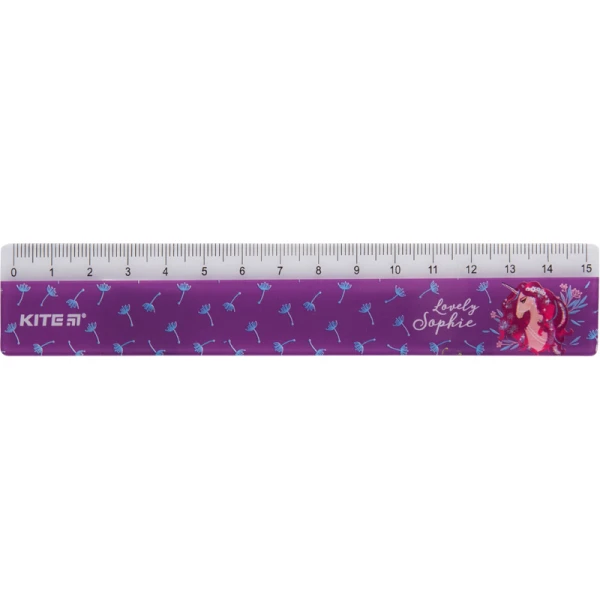 Лінійка пластикова, 15см. Lovely Sophie K20-090 Kite