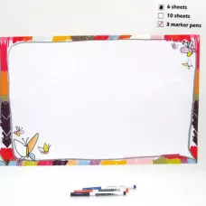 Електростатична плівка Beifa 60*40 см. 6 аркушів у коробці, кольоровий друк + 3 маркери, KC50-6040-6