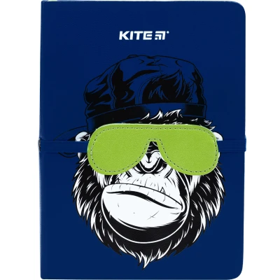  Блокнот тверда обкл., В6, 96 арк., клітинка Blue monkey K22-464-3