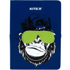  Блокнот тверда обкл., В6, 96 арк., клітинка Blue monkey K22-464-3