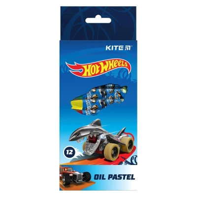 Пастель масляна, 12 кольорів Hot Wheels HW21-071 Kite