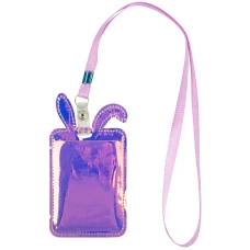 Бейдж Bunny з голографічним ефектом, малиновий, K22-449-02