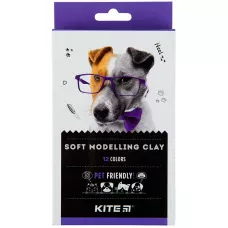Пластилін восковий, 12 кольорів, 200 г. Kite Dogs K22-086