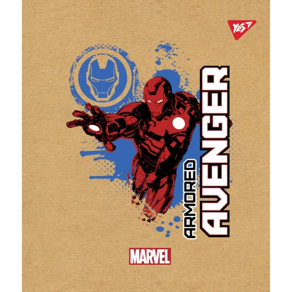 Зошит А5/18 арк лінія YES крафт, білила Avenger 765094
