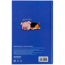 Книга записна А6, 80арк, кліт., тверда обкл, Паляниця K22-199-5 Kite