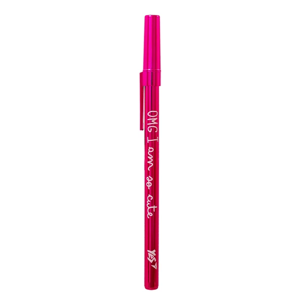 Ручка кулькова YES "Happy pen", рожевий, 1шт/уп, 411955