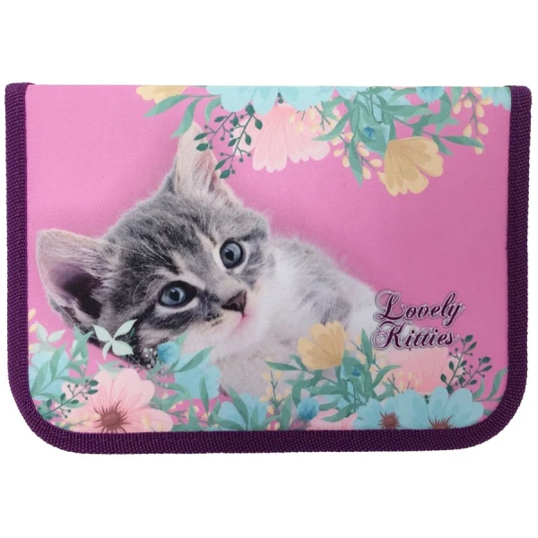 Пенал 1-яр з 1 відд наповнений Lovely Kitties, 210/70D PL, 20301С, Class