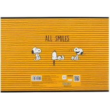 Зошит для малювання, 12 арк., скоба, гібр. лак + УФ лак, Peanuts Snoopy SN23-241 Kite