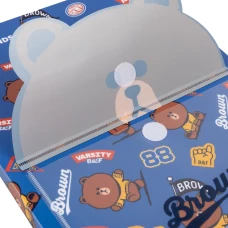 Папка з 20 файлами А4 YES "Line Friends. Brown" з фронтальною кишенею, 492109