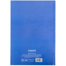 Книга записна А4, 96арк., кліт, тверда обкл., Liberty, синя 8422-551-A