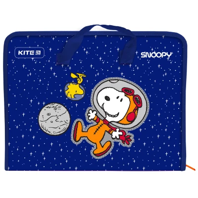 Папка-портфель на блискавці, 1 відділ., A4, Snoopy SN21-202 Kite