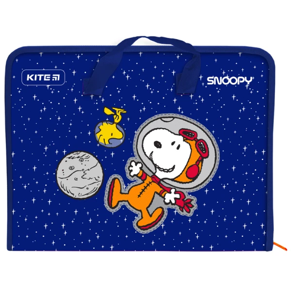Папка-портфель на блискавці, 1 відділ., A4, Snoopy SN21-202 Kite