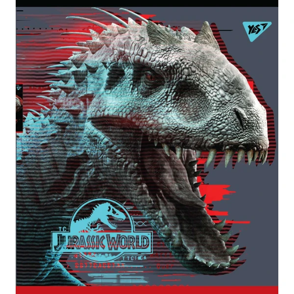 Зошит А5/18 арк кліт YES "Jurassic world. Science gone wrong" ірідіум+гібрид.виб.лак 765317