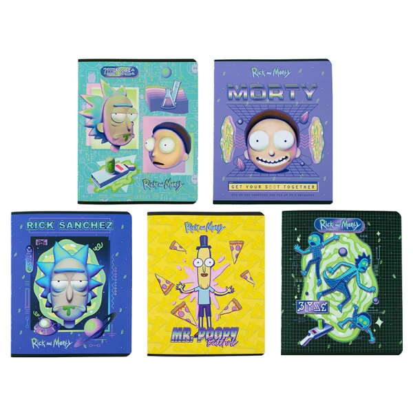 Зошит 24 арк., клітинка, софт тач + УФ лак, Rick and Morty RM23-238 Kite