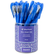 Ручка кулькова Blue floral, синя AB1049-36-A