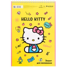 Зошит для малювання, 30 арк., спір., гібр. лак + УФ лак, Hello Kitty HK23-243 Kite