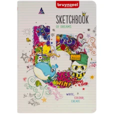 Блокнот у лінійку NOTEBOOK, 80 г/м2, 14,8х21 см, 80 л, бежево-білий, Bruynzeel