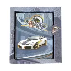 Блокнот А6 лінія, з глітером у тонкій коробці, серія Street raacing 4025 Kidis