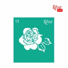 Трафарет багаторазовий самоклеючий, №13, 9х10см, серія „Квіти“, ROSA Talent
