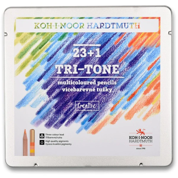 Олівці кольорові TRI-TONE 23+1, мет.кор., 3444 Koh-i-noor