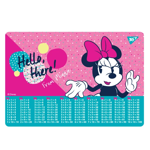 Підкладка пластикова "Minnie Mouse. Таблиця множення", 492045, YES
