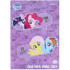 Папір кольоровий двостор. (15арк/15кол), А4 My Little Pony LP21-250 Kite