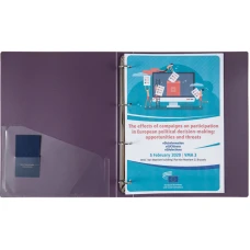 Папка на 4-х кільцях, 35 мм, сливова 1208-11-A