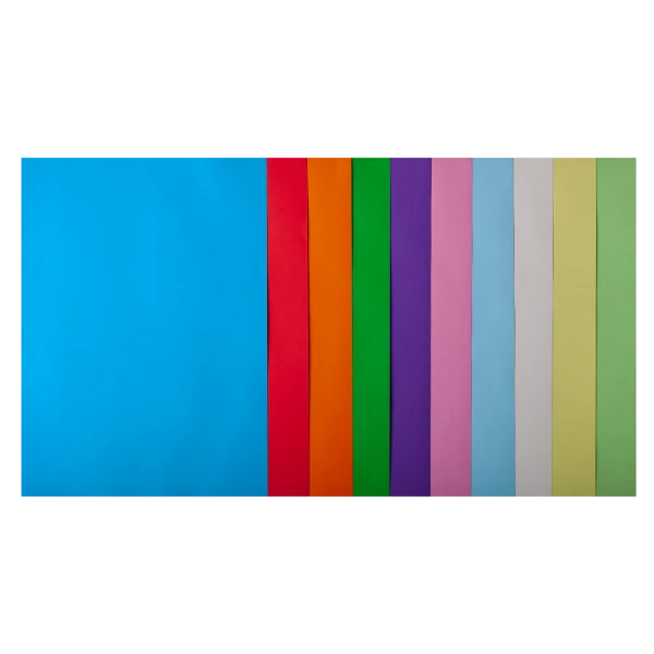 Набір кольорового паперу А4, 80г/м2, PASTEL+INTENSIV, 10кол. 50арк., BM.2721650-99