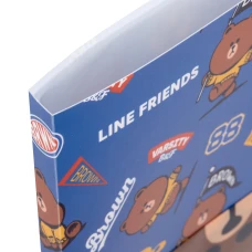 Папка з 20 файлами А4 YES "Line Friends. Brown" з фронтальною кишенею, 492109