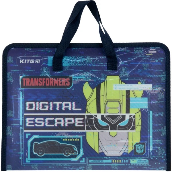 Папка-портфель на блискавці, 1 відділ., A4, Transformers TF22-202 Kite