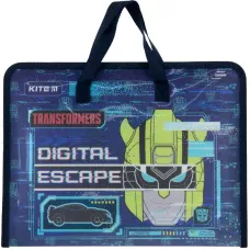 Папка-портфель на блискавці, 1 відділ., A4, Transformers TF22-202 Kite